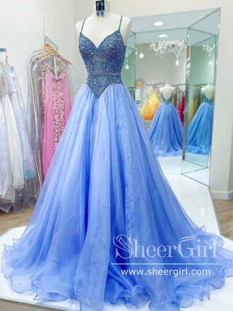 Organza Princess Dress with Beading Bodice Ball Gown Prom Dress ARD2720-SheerGirl