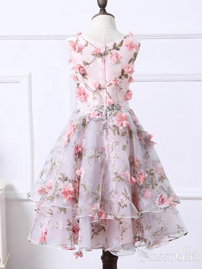 Pink 3D Floral Homecoming Dresses Cute Hoco Dress ARD1934 SheerGirl Pink 3D Floral Homecoming Dresses Cute Hoco Dress ARD1934 SheerGirl