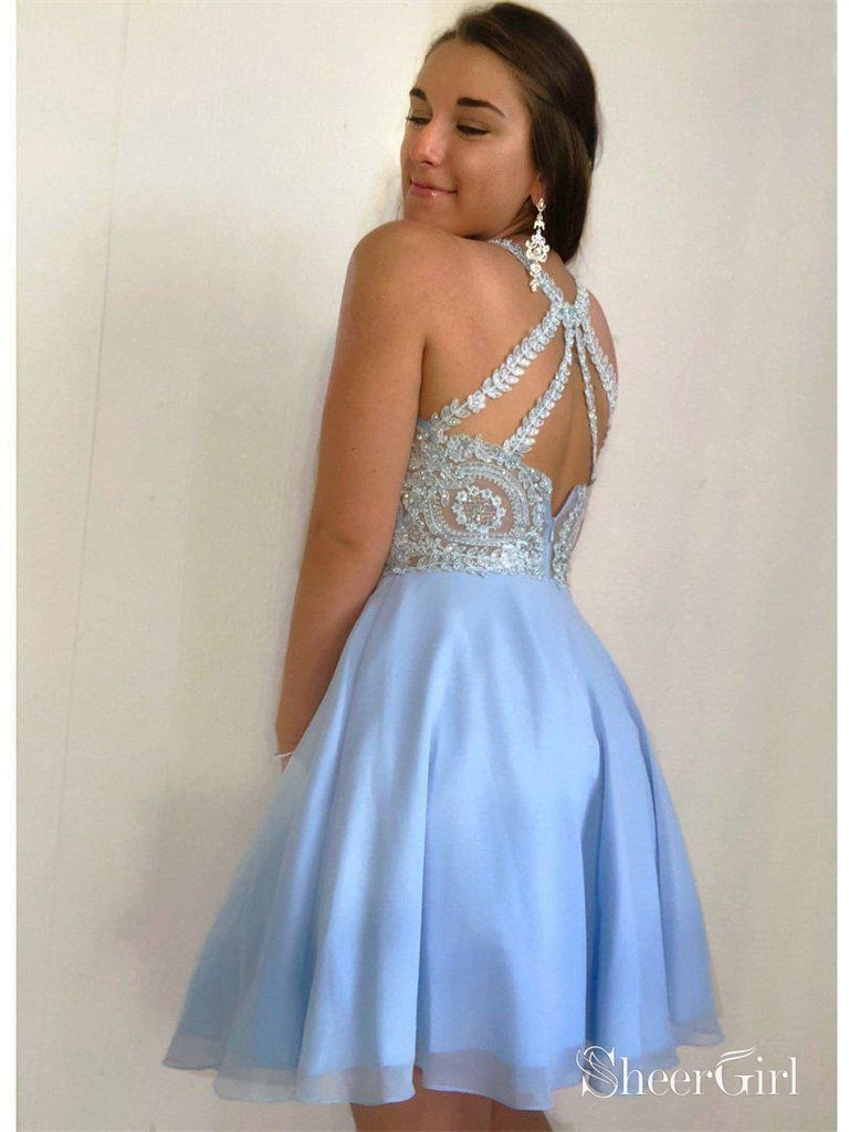 Pink Beaded Homecoming Dresses Knee Length Cute Homecoming Dresses ARD1350 Pink Beaded Homecoming Dresses Knee Length Cute Homecoming Dresses ARD1350