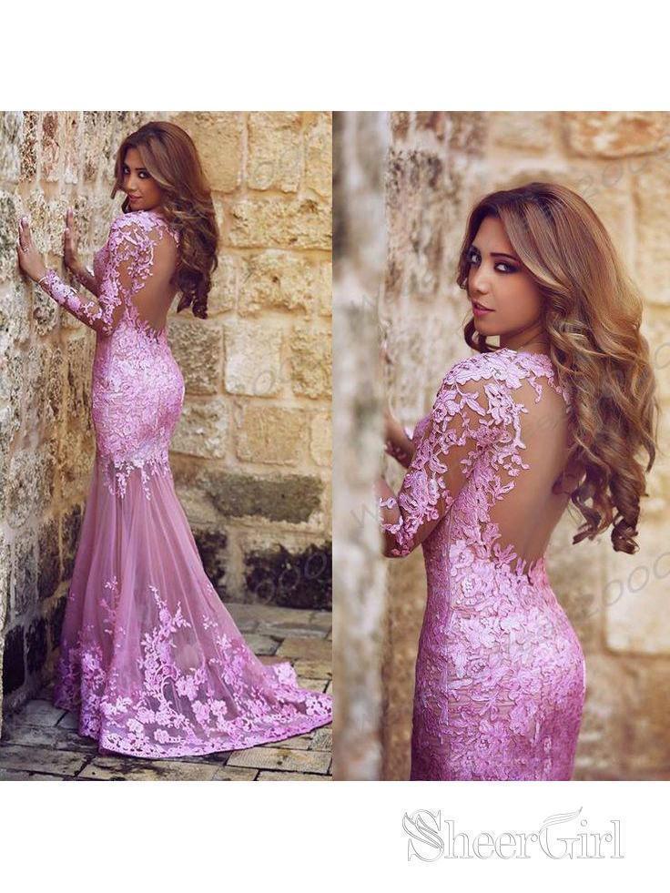 chinese dress ladies Pink-Mermaid-See-Through-Backless-Lace-Prom-Dresses-Long-Sleeve-Formal- Dresses-APD1626-2_1200x.jpg?v=1740837892