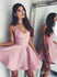 Pink Simple Homecoming Dresses V Neck Cheap Cute Homecoming Dresses ARD1128-SheerGirl