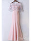 Vestidos formales elegantes de color rosa para mujer, vestidos de fiesta de sirena transparentes ARD1332 