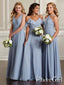 Pleated Chiffon Ruffled Neckline Bridesmaids Dresses ARD2489