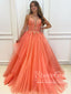 Pleated Tulle Quinceanera Dress Lace Applique Ball Gown Long Prom Dress  ARD2809
