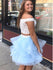 Plus Size 2 Piece Sky Blue Lace & Organza Homecoming Dresses ARD1808-SheerGirl