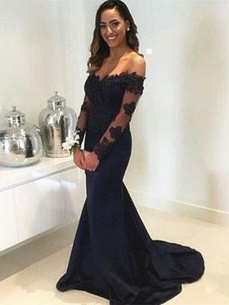 Plus Size Burgundy Mermaid Bridesmaid Dresses Long Sleeve Mother of the Bride Dress ARD1388-SheerGirl