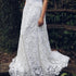 Plus Size White Lace Wedding Dresses Off the Shoulder Country Wedding Dresses AWD1212-SheerGirl
