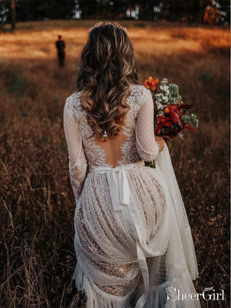 Boho Lace Wedding Dress in Sheath Silhouette Made to Order - Etsy | Boho  wedding dress, Wedding dresses lace, Affordable wedding dresses