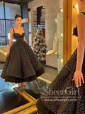 Polka Dots Tulle Tea Length Prom Dresses Corset Bodice Prom Dress ARD2877-SheerGirl