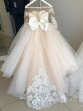 Princess Ball Gown for Kids Long Sleeve Flower Girl Dresses ARD1226-SheerGirl