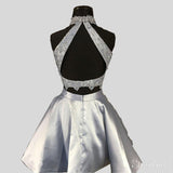 Princess Halter 2 Piece Homecoming Dresses Mini Short Prom Dresses,apd2664w-SheerGirl