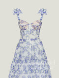 Print Lavender A-line Princess Corset Bodice Prom Dresses Long Formal Dresses Bridesmaid Dresses ARD2873-SheerGirl