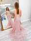 Rose Gold Sequins Mermaid Prom Dresses Corset Bodice Pageant Formal Dress ARD2901