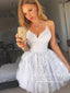 Rose Lace Fairy Short Prom Dress Sweetheart Neck Homecoming Dress ARD2820
