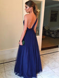 Royal Blue Long Prom Dresses One Shoulder Bridesmaid Dress ARD2083-SheerGirl