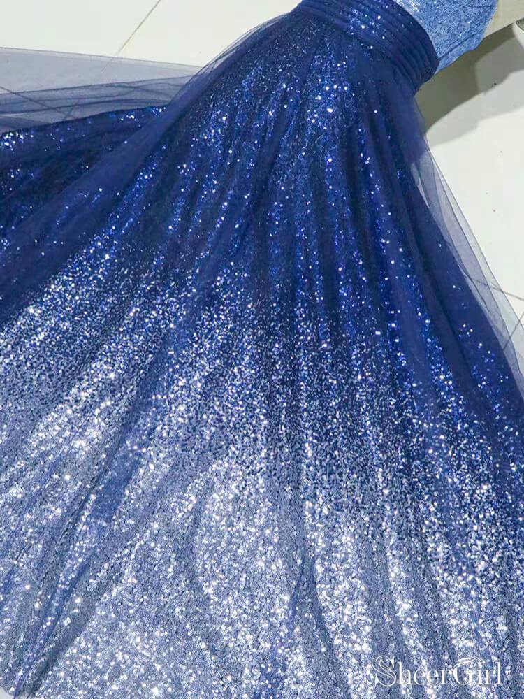 Royal Blue Ombre Sparkly Prom Dresses Celebrity Style Formal Dresses ARD2240 Royal Blue Ombre Sparkly Prom Dresses Celebrity Style Formal Dresses ARD2240