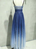 Royal Blue Ombre Sparkly Prom Dresses Celebrity Style Formal Dresses ARD2240-SheerGirl