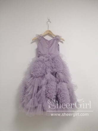Ruffled Tulle Ball Gown Flower Girl Dress Gorgeous Princess Dress ARD2652-SheerGirl