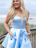 Satin Homecoming Dress with Bowtie Short Prom Dress ARD2800-SheerGirl