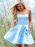 Satin Homecoming Dress with Bowtie Short Prom Dress ARD2800-SheerGirl