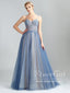 See Through Jeweled Ombré Glitter A-Line Prom Dress with Spaghetti Straps Sweetheart Neck Long Formal Dress ARD2566