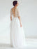 See Through Lace Top Beach Wedding Dresses Half Sleeve Simple Wedding Dress AWD1184-SheerGirl