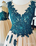 See Through Short Homecoming Dresses Lace Top Tulle Cheap Homecoming Dresses APD3512-SheerGirl