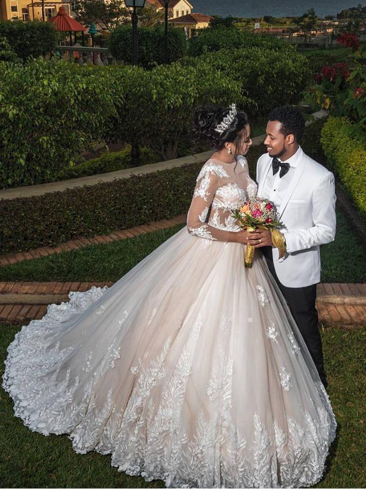 See Through Wedding Dresses with Sleeves Lace Applique Vintage Wedding Dresses APD3492 See Through Wedding Dresses with Sleeves Lace Applique Vintage Wedding Dresses APD3492