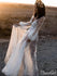 See Through White Lace Boho Wedding Dresses Polka Dot Rustic Wedding Gown AWD1352-SheerGirl