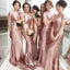 Sequins Mermaid Bridesmaid Dresses,Short Sleeves Wedding Party Dresses for Bridesmaid,apd1818