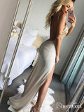 Sexy Backless Mermaid Prom Dresses with Slit Beaded Prom Dress ARD1859-SheerGirl