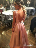 Sexy Deep V Neck Long Prom Dress Light Pink Cheap Prom Dress ARD1906-SheerGirl
