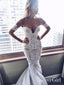 Sexy krajkové svatební šaty mořská panna Svatební šaty miláček s výstřihem AWD1303 