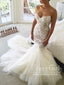 Sexy krajkové svatební šaty mořská panna Svatební šaty miláčku s výstřihem AWD1801 