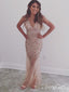 Sexy Sheath Mermaid Prom Dresses Sparkly Rhinestone Formal Dress ARD1834
