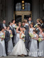 Shimmer Silver Satin Bridesmaid Dress Crossed Straps Beach Bridesmaid Dresses ARD2466