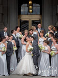 Shimmer Silver Satin Bridesmaid Dress Crossed Straps Beach Bridesmaid Dresses ARD2466-SheerGirl