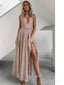 Shiny Deep V-neck Lace Prom Dresses Long Formal Dresses ARD1941