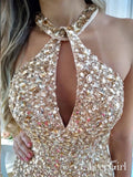 Shiny Rhinestone Pageant Dress Mermaid Prom Dresses with Slit ARD1975-SheerGirl