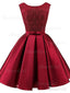 Krátké vínové plesové šaty Krajkové šaty Mimi Homecoming APD2755