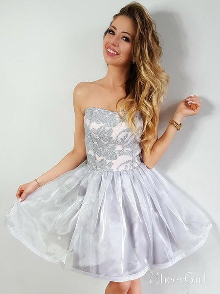 silver organza dress MNM Couture Style N0641