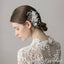 Silver Pearl Sprig Floral Bridal Comb ACC1133