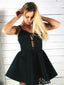 Simple A-line Homecoming Dresses Cheap Black Short Evening Dress ARD2399