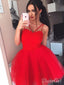 Simple A line Red Homecoming Dress Cheap Short Prom Dresses ARD1993