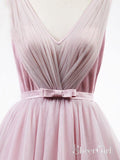 Simple Dusty Rose Cheap Prom Dresses Organza Sweet 15 Quinceanera Dresses APD3460-SheerGirl