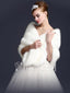 Simple Ivory Faux Fur Bridal Wraps Wedding Wrap WJ0003
