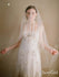 Simple Ivory Tulle Drop Veil Crystal Comb Wedding Veils ACC1054-SheerGirl