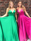 Simple Long Prom Dresses with Pockets Spaghetti Strap Prom Dress ARD2163