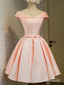 Jednoduché Off the Shoulder Blush Homecoming Dress Levné maturitní šaty ARD1368 