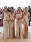 Simple Sheath Cheap Long Bridesmaid Dresses with Slit ARD2081